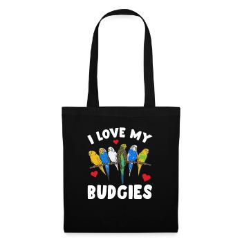 Budgerigar Parakeet Bird Pet Gift - Tote Bag - black - Front
