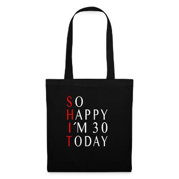 Dictons de cadeaux pour le 30e anniversaire - Sac en tissu - noir - Devant