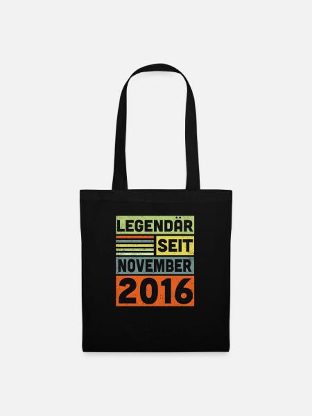 6 Jahre Legendär November 2016 6. Geburtstag - Stoffbeutel - Schwarz