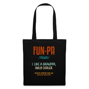 Funpa Definition Wie Ein Opa Nur Kühler - Stoffbeutel - Schwarz - Vorne