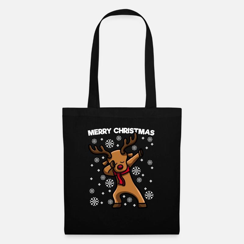 Dabbing Weihnachtsmann Merry Christmas - Stoffbeutel - Schwarz