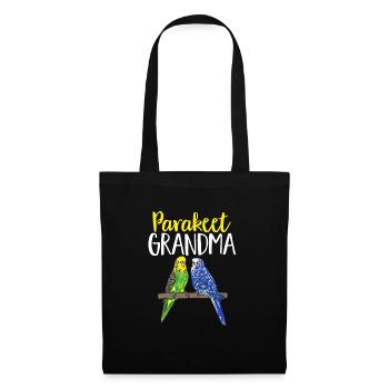 Budgerigar Perruche Oiseau Cadeau pour animaux de compagnie - Sac en tissu - noir - Devant
