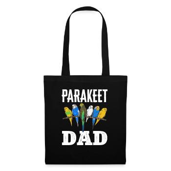 Budgerigar Perruche Oiseau Cadeau pour animaux de compagnie - Sac en tissu - noir - Devant
