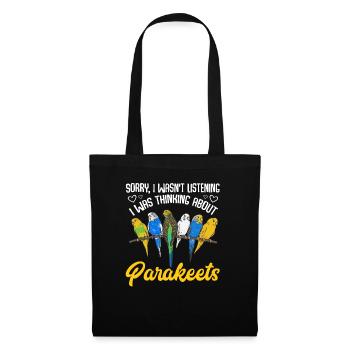 Budgerigar Parakeet Bird Pet Gift - Tote Bag - black - Front