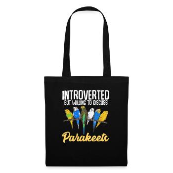 Budgerigar Parakeet Bird Pet Gift - Tote Bag - black - Front