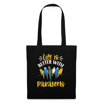 Budgerigar Parakeet Bird Pet Gift - Tote Bag - black - Front