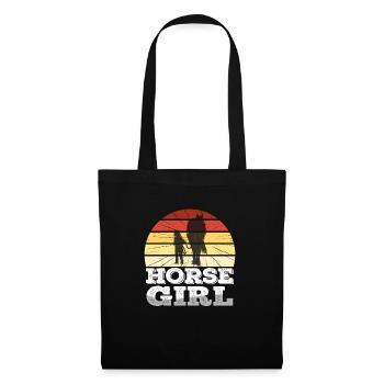 Horse Girl Western Holder Cheval Cheval - Sac en tissu - noir - Devant