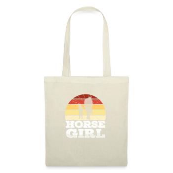 Horse Girl Western Holder Cheval Cheval - Sac en tissu - nature - Devant
