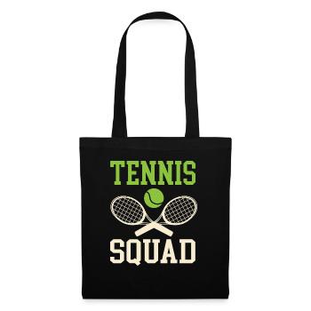 Tennis Squad Ironic Saying Racket Tennis Player - Tote Bag - black - Front
