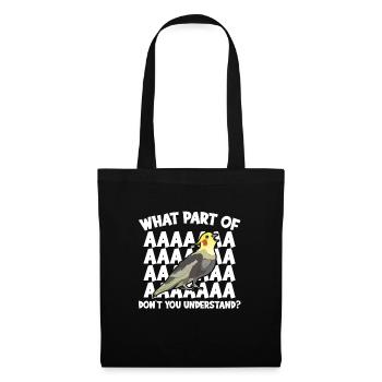 cockatiel cockatoo parrot bird gift - Tote Bag - black - Front