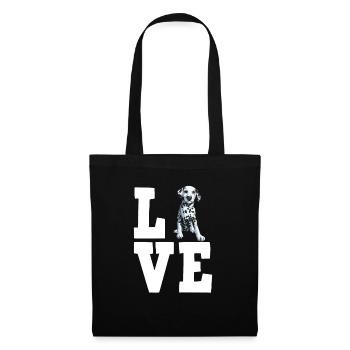 Propriétaire de chien de chien dalmate - Sac en tissu - noir - Devant
