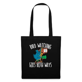 Bird Watching Goes Both Ways Bird Conspiracy - Tote Bag - black - Front