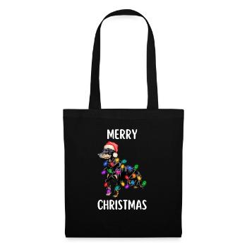 Joyeux Noël Drôle de Chemise de Noël - Sac en tissu - noir - Devant