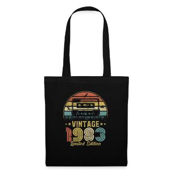 Cassette vintage 1983 - Sac en tissu - noir - Devant