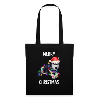 Joyeux Noël Drôle de Chemise de Noël - Sac en tissu - noir - Devant