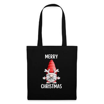 Merry Christmas Lustiges Weihnachtsshirt - Stoffbeutel - Schwarz - Vorne