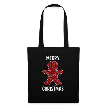 Joyeux Noël Drôle de Chemise de Noël - Sac en tissu - noir - Devant