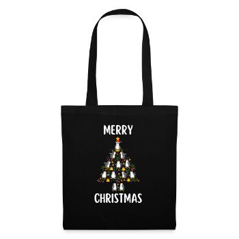 Joyeux Noël Drôle de Chemise de Noël - Sac en tissu - noir - Devant