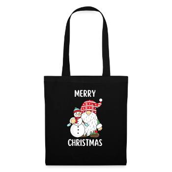 Joyeux Noël Drôle de Chemise de Noël - Sac en tissu - noir - Devant