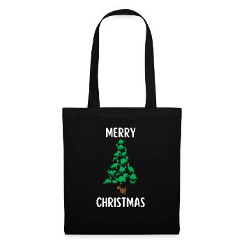 Joyeux Noël Drôle de Chemise de Noël - Sac en tissu - noir - Devant