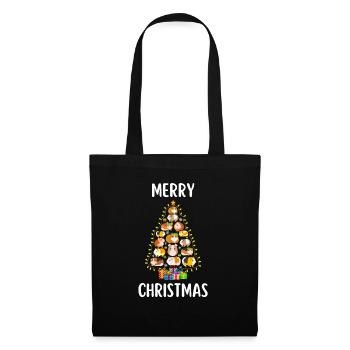 Joyeux Noël Drôle de Chemise de Noël - Sac en tissu - noir - Devant
