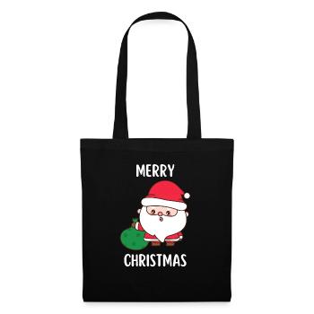 Joyeux Noël Drôle de Chemise de Noël - Sac en tissu - noir - Devant