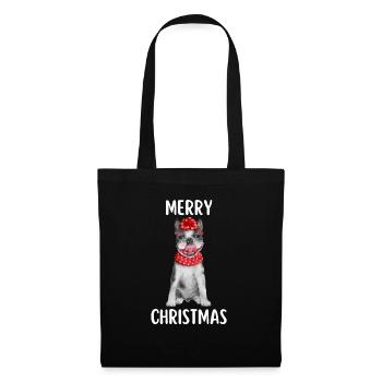 Joyeux Noël Drôle de Chemise de Noël - Sac en tissu - noir - Devant