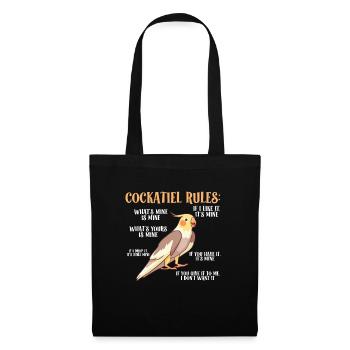 cockatiel cockatoo parrot bird gift - Tote Bag - black - Front