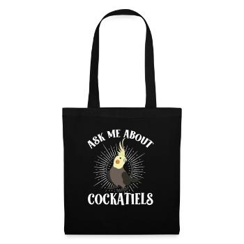 cockatiel cockatoo parrot bird gift - Tote Bag - black - Front