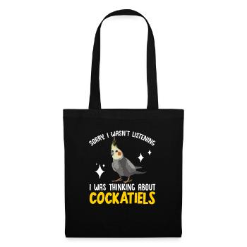 cockatiel cockatoo parrot bird gift - Tote Bag - black - Front