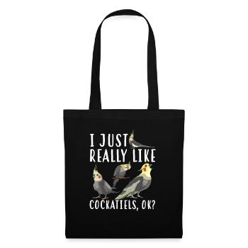 cockatiel cockatoo parrot bird gift - Tote Bag - black - Front
