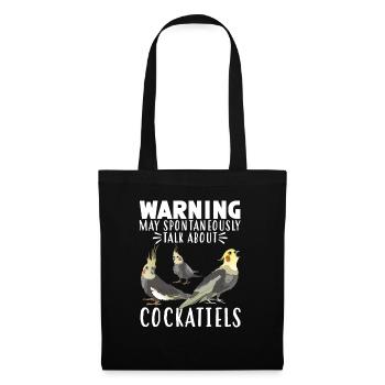 cockatiel cockatoo parrot bird gift - Tote Bag - black - Front