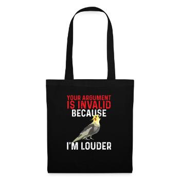 cockatiel cockatoo parrot bird gift - Tote Bag - black - Front