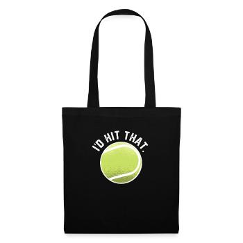 I would hit the tennis ball sports player - Tote Bag - black - Front