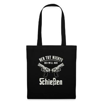 Schützenfest Schießen Schießsport Sportschütze - Stoffbeutel - Schwarz - Vorne