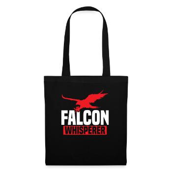 Falknerei Falkenflüsterer Jagdmeister Falkner - Stoffbeutel - Schwarz - Vorne