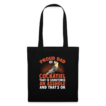 cockatiel cockatoo parrot bird gift - Tote Bag - black - Front