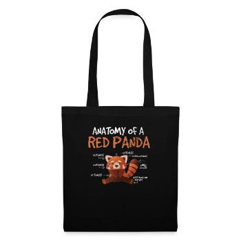 Red Panda Anatomy of a Red Panda Science Zoologist - Tote Bag - black - Front