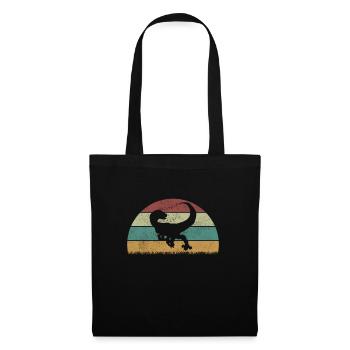 Velociraptor Dinosaure Enfants Dino Cadeau - Sac en tissu - noir - Devant