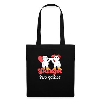 Valentines Couple Stronger Together Lifetime - Tote Bag - black - Front