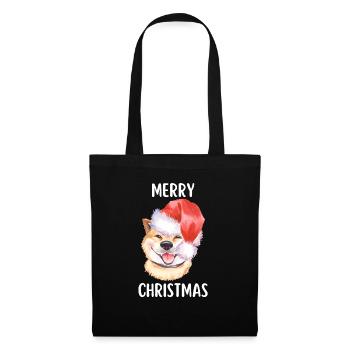 Joyeux Noël Drôle de Chemise de Noël - Sac en tissu - noir - Devant