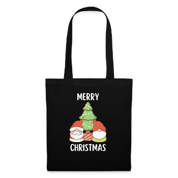Joyeux Noël Drôle de Chemise de Noël - Sac en tissu - noir - Devant