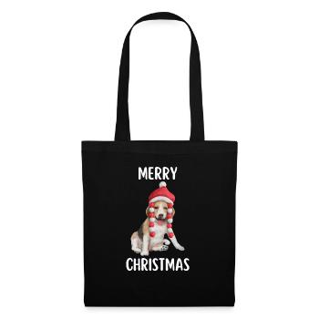 Joyeux Noël Drôle de Chemise de Noël - Sac en tissu - noir - Devant