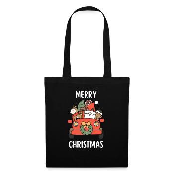 Joyeux Noël Drôle de Chemise de Noël - Sac en tissu - noir - Devant