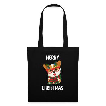 Joyeux Noël Drôle de Chemise de Noël - Sac en tissu - noir - Devant