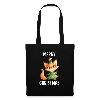Joyeux Noël Drôle de Chemise de Noël - Sac en tissu - noir - Devant