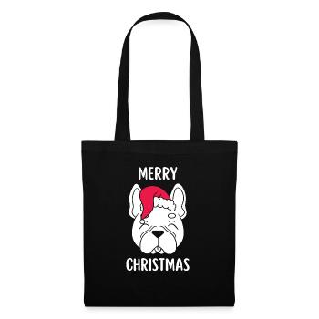 Joyeux Noël Drôle de Chemise de Noël - Sac en tissu - noir - Devant