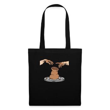Töpfer Kunst DIY Keramik Lustiges Töpfern - Stoffbeutel - Schwarz - Vorne