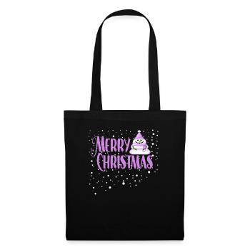 Joyeux Cristmas Rosaner Schneeman - Sac en tissu - noir - Devant