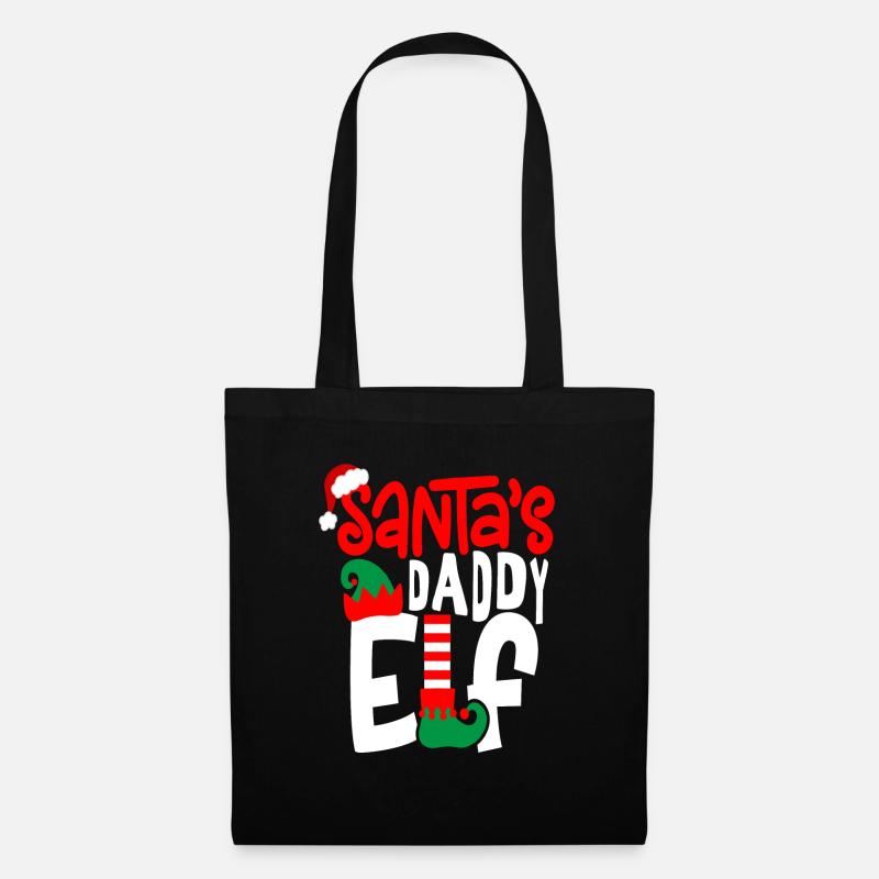 Santa s Daddy Elf - Stoffbeutel - Schwarz